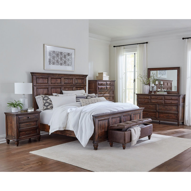 Ensemble de chambre à coucher Coulonge Catlaina_5 pièces, Très grand, Gris
