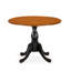 Table de salle à manger avec abattants - plateau de table noir et pieds en chêne-80324590-80324585