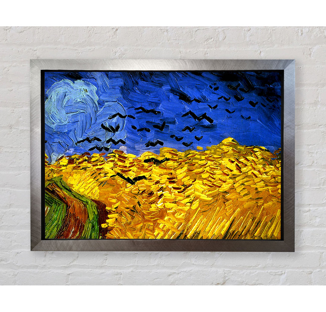 Van Gogh Weizenfeld mit Krähen 02 von Vincent Van Gogh - Einzelbildrahmen Kunstdrucke