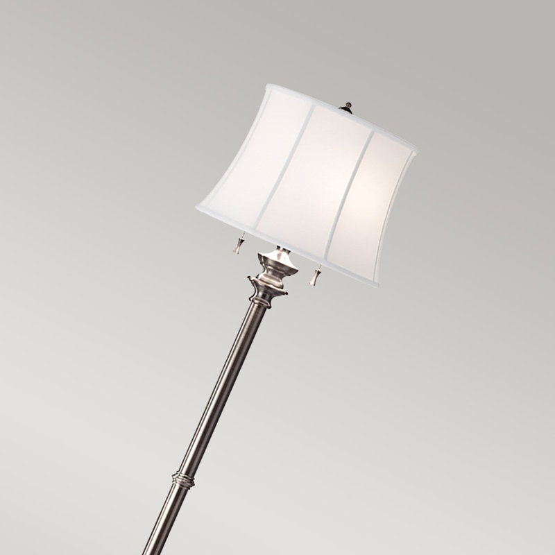 Harriette 157.5cm Traditional Floor Lamp, Antique Nickel