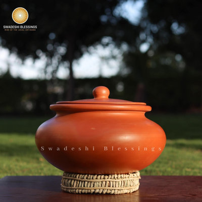 Casserole en argile non émaillée Swadeshi Blessings