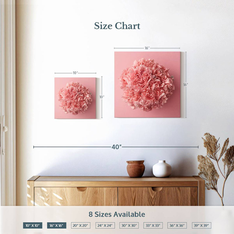 Œillet rose Arney, H 16 po x l 16 po