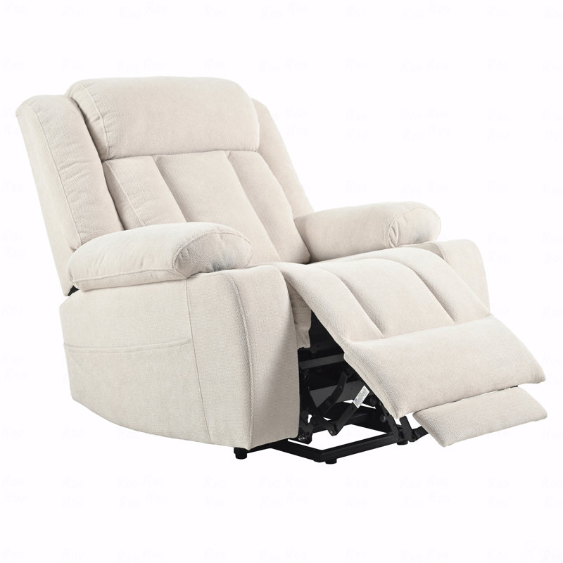 Fauteuil inclinable électrique Power Lift, fauteuils releveurs en tissu pour le salon avec repose-pieds allongé, canapé simple classique, siège de cinéma maison avec 2 porte-gobelets, avec poches latérales, télécommande, pour les personnes âgées