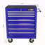 Chariot à outils multifonctionnel avec 7 roulettes - Bleu-121650034