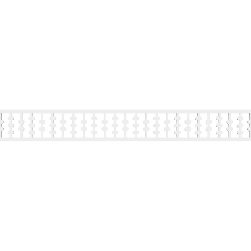 Garniture de sol en PVC de qualité architecturale H 6 po x P 5/8 po x L 48 po, H 6 po x L 48 po x P 0,63 po