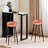 Ensemble de 2 tabourets de bar rose et corail Wave Horizon
