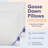 700 Fill Power 100% White Goose Down Bed Pillows 100% Cotton Firm, Medium and Plush (1 Pillow)-96294479-92832489