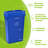 Plastic Open Recycling Bin - 23 Gallons