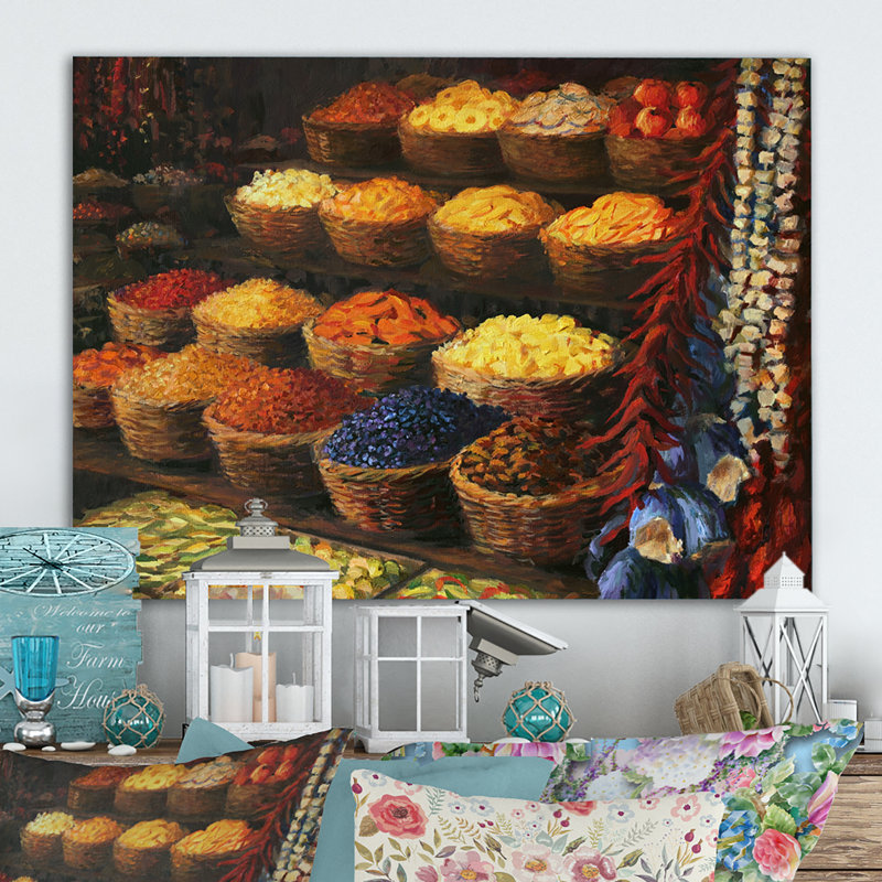 Palette de l'Orient - reproduction sur toile, H 12 po x l 20 po x P 1 po, Toile tendue