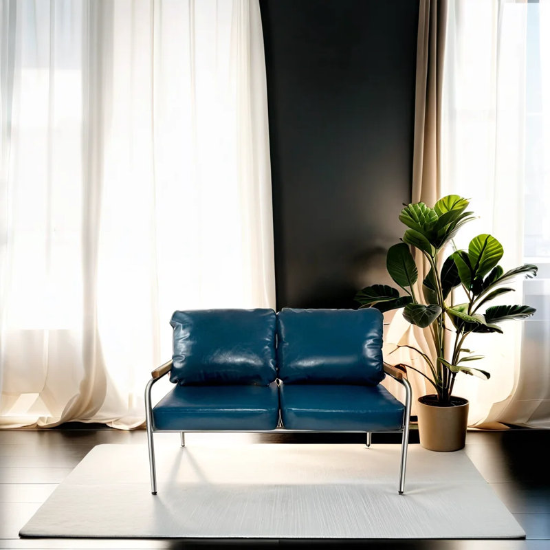 Causeuse glamour Samyak, Bleu