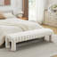Gliese 160cm Beige Linen H-Shape Channel Tufted Upholstered Bench-524537484-524537490