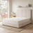 Extra Tall Channel Tufted Upholstered Bed, King, Velvet-523874756-523874758