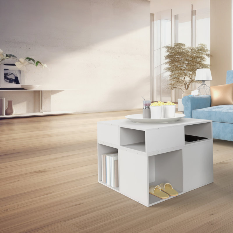 Niche Cubo Wood Stackable Storage Bookcase Shelf Organizer Cube, (3 Shelves) 19.5" H x 13" W x 13" D, White