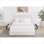 Lit plateforme tapissier avec rangement et grand lit Linen Beige