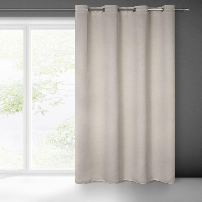 Carlo Eyelet Blackout Curtain, Beige
