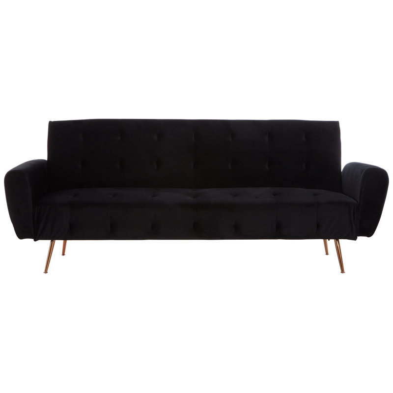 Dill Velvet Sofa Bed, Black