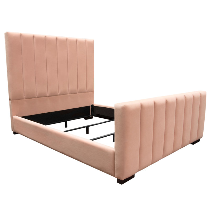 Venus Upholstered Bed, Queen, Blush Pink