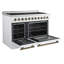 Cuisinière électrique Paolo, 48 po, blanc-117587171