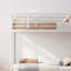 Lit superposé en métal simple au-dessus de simple, lits superposés robustes avec 2 échelles et garde-corps pleine longueur, aucun sommier requis, assemblage facile, blanc-662485447