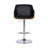 Jaxxon Swivel Adjustable Height Barstool with Metal Base in Wood, and Faux Leather-804614455-804614454