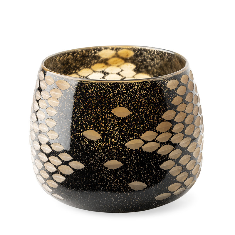 Vase de table en céramique brun, H 6,3 po x l 8 po x P 8 po