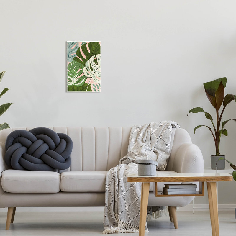 «Layered Monstera Plant Leaves», estampe numérique par Ziwei Li, H 15 po x l 10 po x P 0,5 po, Bois