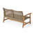 Hampton Outdoor Acacia Wood Wicker Loveseat: 2-seater Patio Conversation Furniture For Backyard/patio(natural+grey + Acacia Wood)-50742045