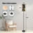  68.5" Standing Floor Lamp Medieval seamless castle dragons knights floral elements Fantasy Dimmable Metal Pole Lamp with Linen Lampshade LED Bulb Included