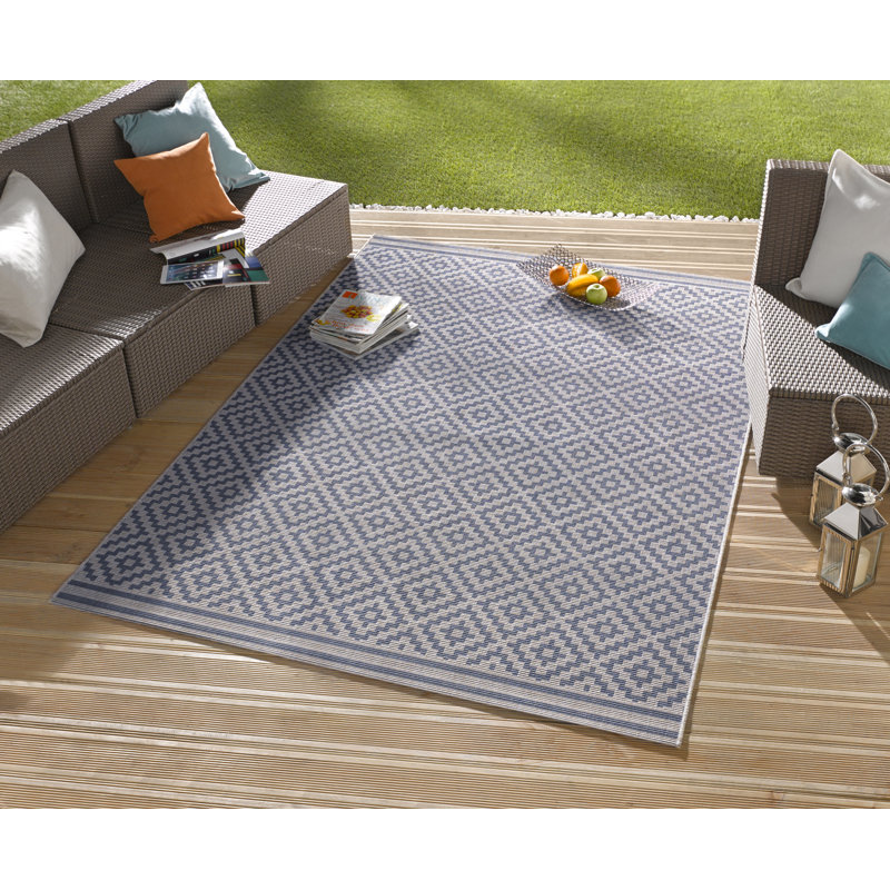 Meadow Flatweave Blue Rug, Rectangle 240 x 340cm