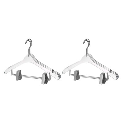 Cintres transparents en acrylique de qualité Rebrilliant avec pinces en acrylique transparent pour un look et une sensation luxueux pour le garde-robe