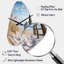 Tranquility Path To Dune Beach III - horloge murale asymétrique en métal plage sable, beige-104237972