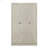 3-Door Shutter Wardrobe With Shelves, Gray
