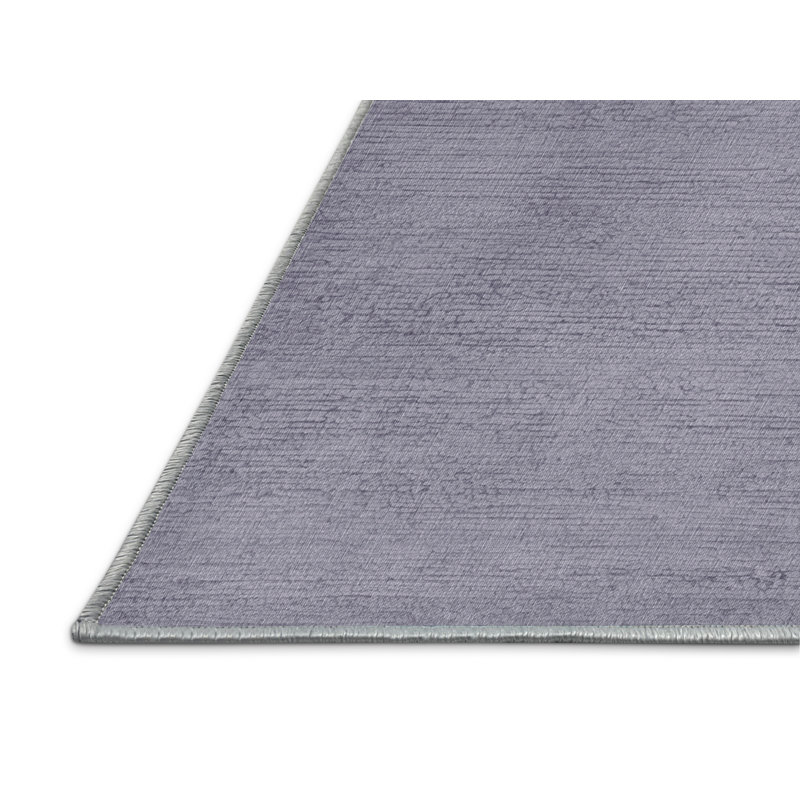 Machine Washable Abstract Blue Area Rug, Runner 2' x 4'