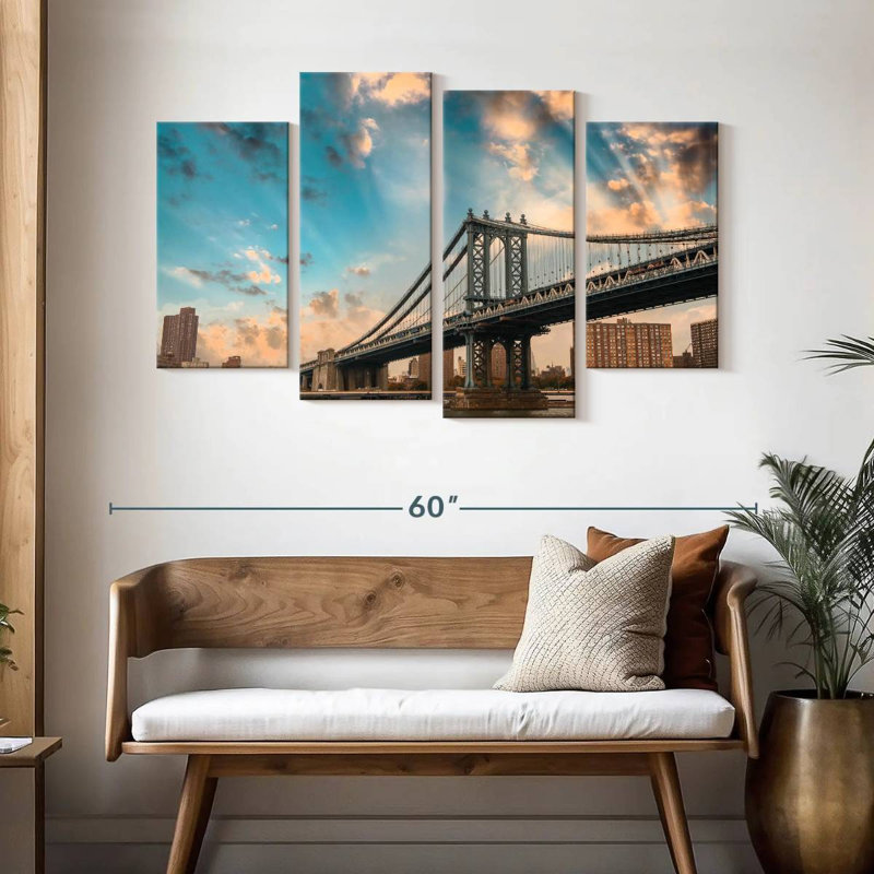 Vanna Dramatic Manhattan Bridge, 32" H x 52" W