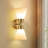  Alabaster Wall Sconce Modern Glass Shade Wall Light for Bedroom Living Room