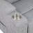 Light Gray Chenille Recliner W/Power Lift & Massage