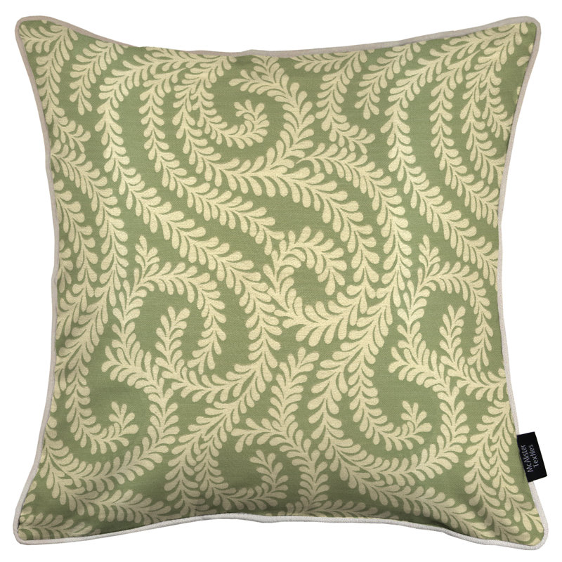 Holoman Floral Square Cushion Cover, 60 x 60cm, Sage Green