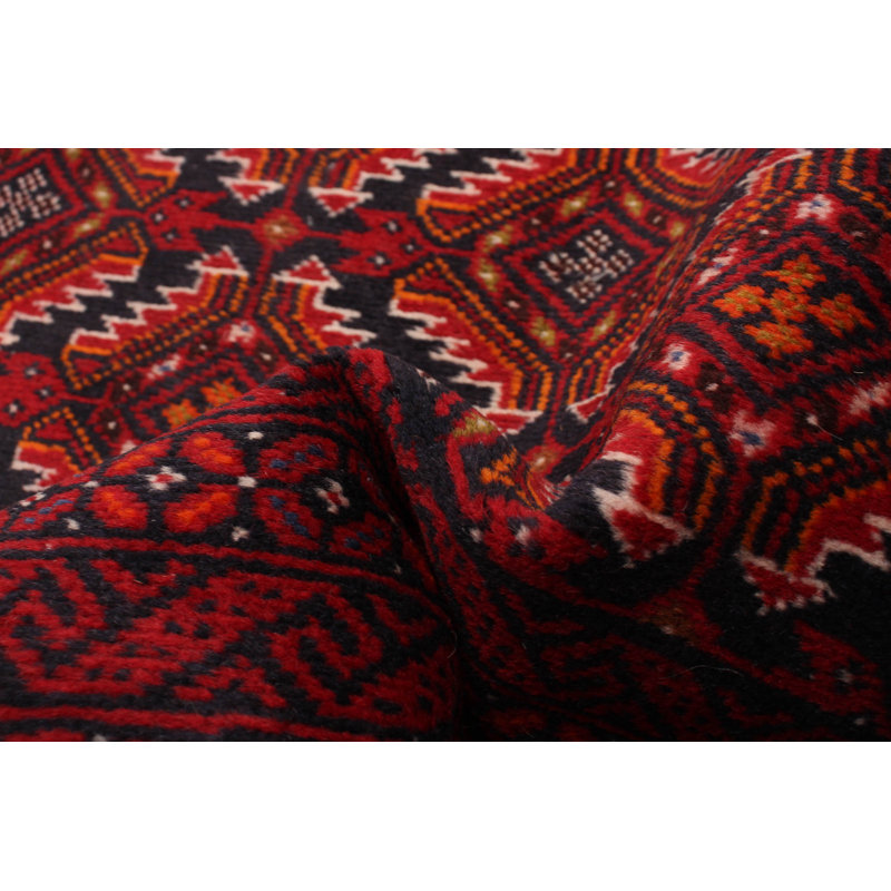 Tapis rectangulaire en laine noué à la main de conception unique 3 pi 3 po x 5 pi 10 po nouvel âge Stingley