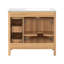 36" Freestanding Bathroom Vanity With Ceramic Sink, Solid Wood Frame Cabinet With 3 Soft-Close Drawers & 2 Doors
