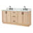 ARIEL Kellie 73 Double Sink Bathroom Vanity with Italian Carrara Marble Top-107149617
