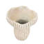 Corbeille à sable sable et ciment 9,3 x 9 x 8,7 po, finition beige texturée, forme irrégulière ondulée pour les herbes dans les espaces intérieurs aspect vieilli, plantes grasses