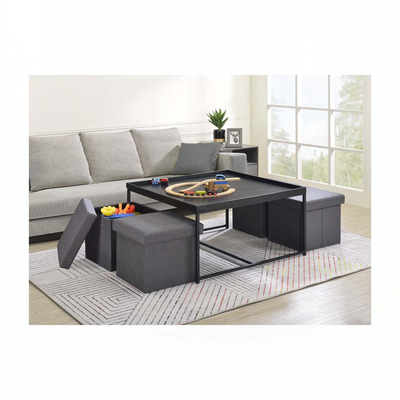 Table basse avec rangement Vinny, Black 1