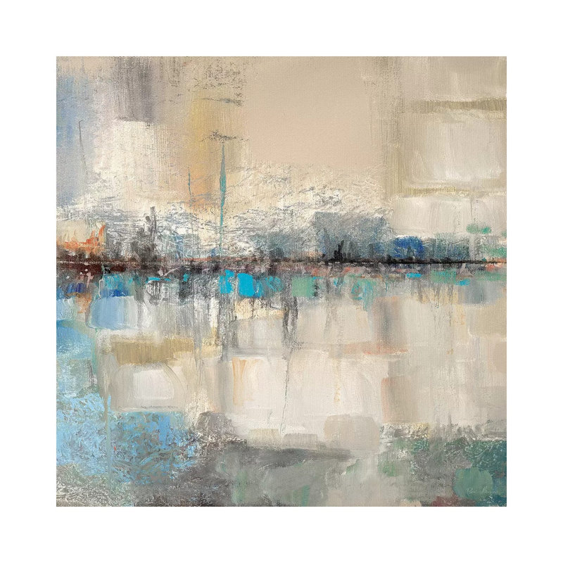 «Shoreline Reflection II» par Ruane Manning - reproduction d'art, H 12 po x l 12 po x P 1,5 po, Toile tendue, Aucun mat