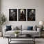 Ensemble de 3 toiles d'art gothiques Haunted Mansion-1298489108