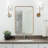 Rectangular Metal Wall Mirror with Rounded Corner