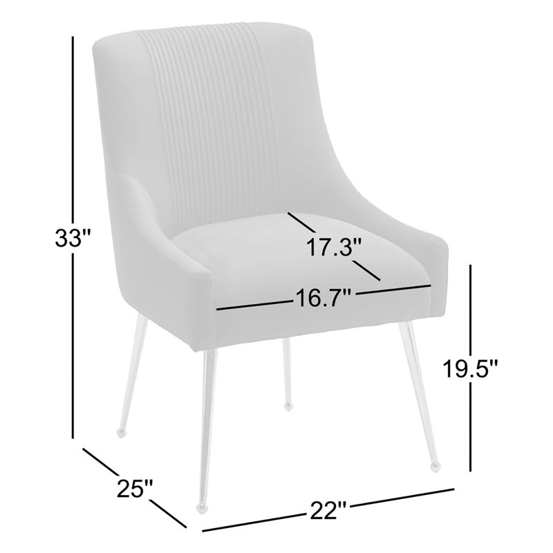 Dinnington Velvet Upholstered Side Chair With Black Legs, Navy