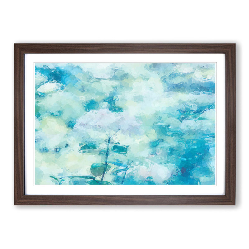 Flower Petals in Abstract - Framed Print, 60cm H x 91cm W x 2cm D, Walnut