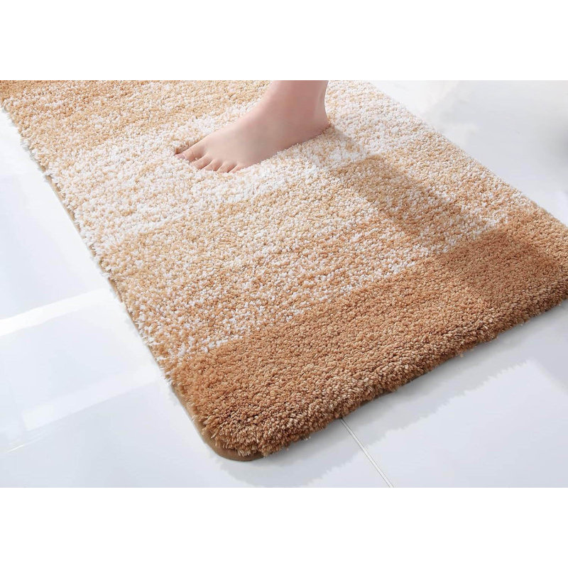 Microfiber Bath Mat, Non-Slipabsorbent Bathroom Mat, Beige, Single - 60cm L x 3cm W
