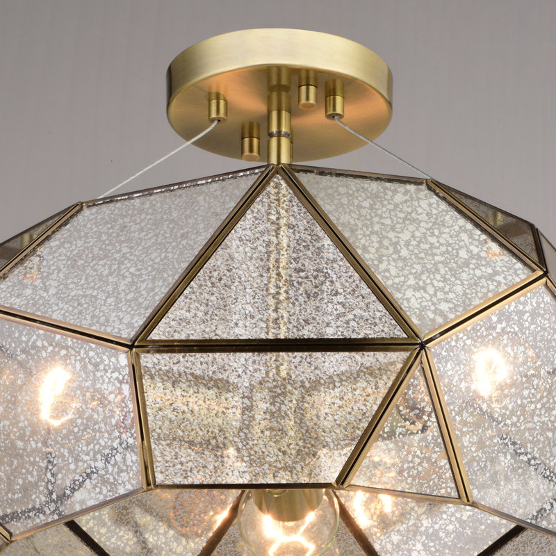 Chrissie Glass Semi Flush Mount