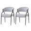 Chaises de salle à manger rembourrées avec pieds en métal (ensemble de 2)